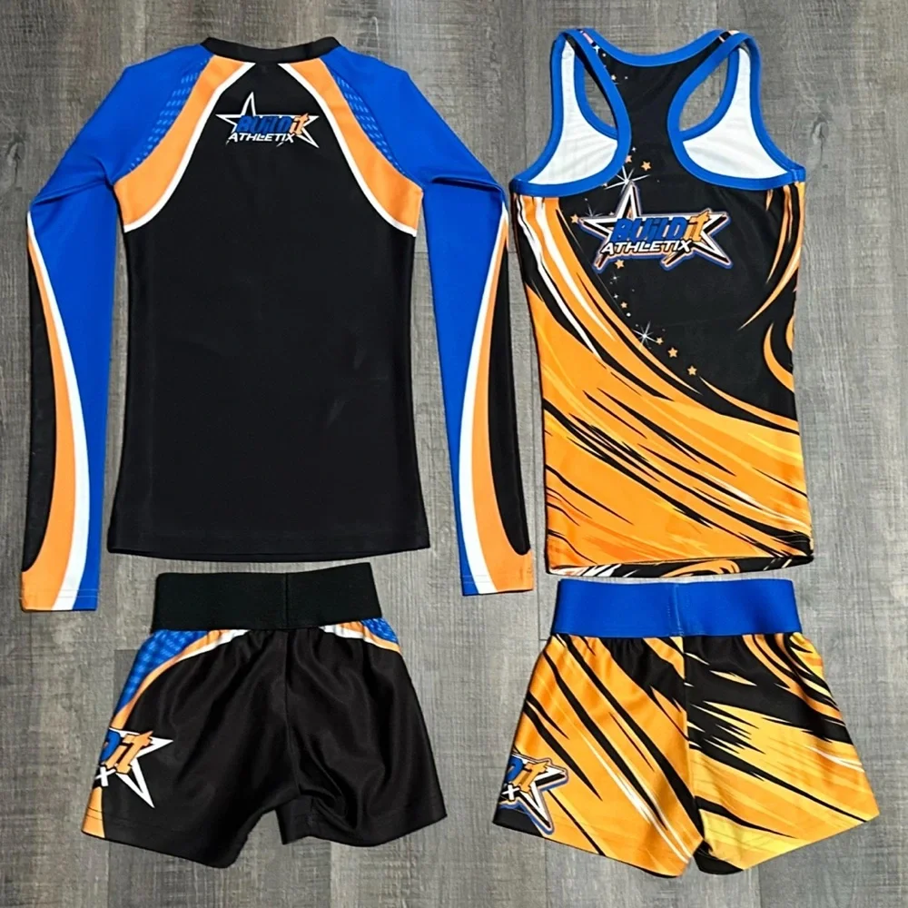 Little Girls Size Small 4-Piece Mic & Match Athletic Workout Set